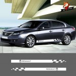 Customized Sport Styling Vinyl Decal Side Skirt Stripe Car Body DIY Customized Stickers For Renault Sandero Twingo